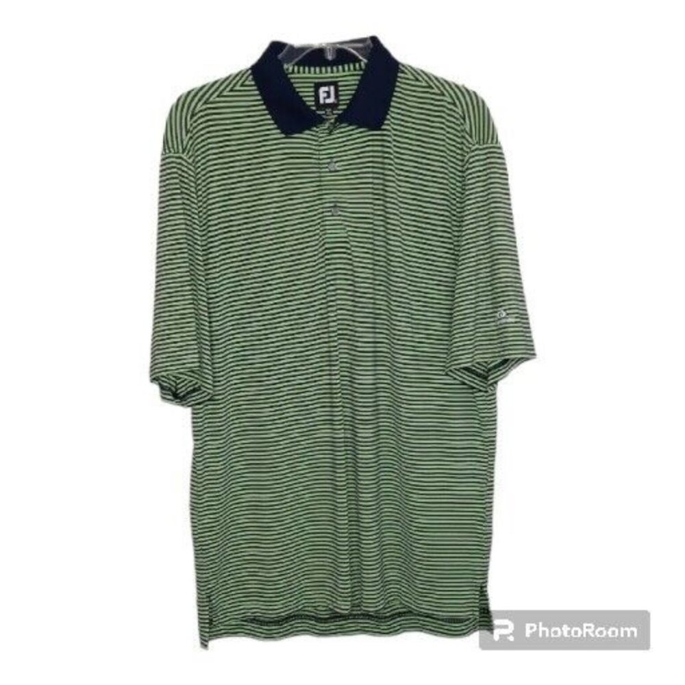 FootJoy FJ Shirt Men's L Golf Polo Lightweight Performance Striped